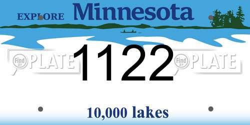 1122 Minnesota License Plate