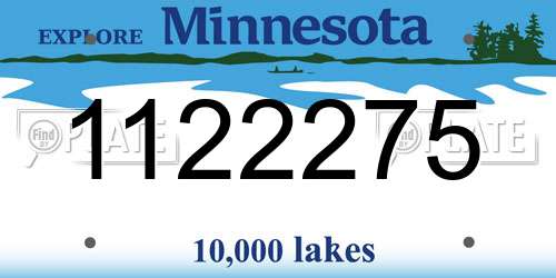 1122275 Minnesota License Plate