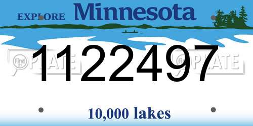 1122497 Minnesota License Plate