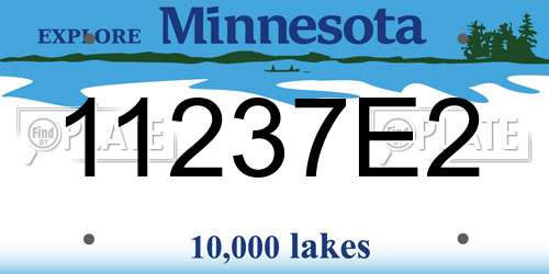 11237E2 Minnesota License Plate
