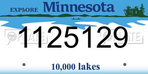 1125129 Minnesota License Plate