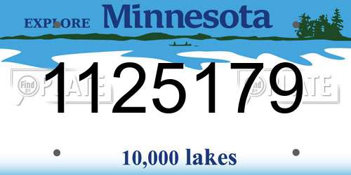 1125179 Minnesota License Plate