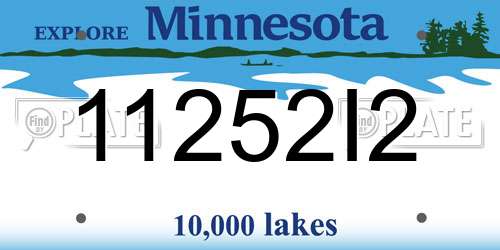 11252I2 Minnesota License Plate