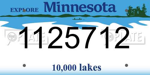 1125712 Minnesota License Plate