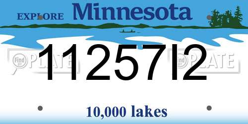 11257I2 Minnesota License Plate