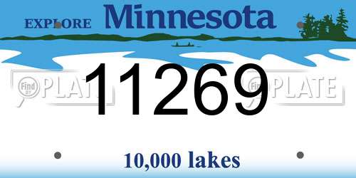 11269 Minnesota License Plate