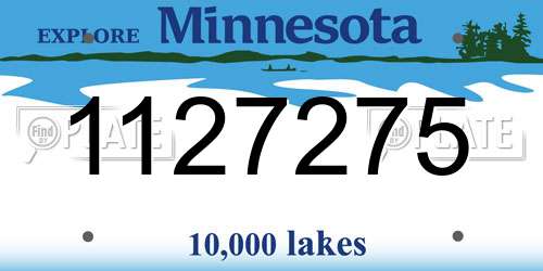 1127275 Minnesota License Plate