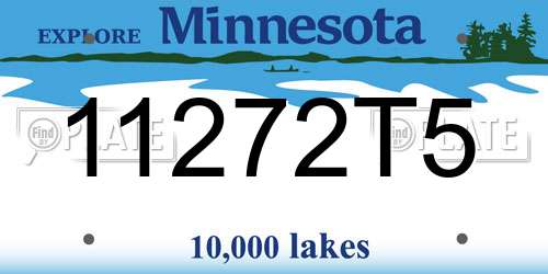 11272T5 Minnesota License Plate