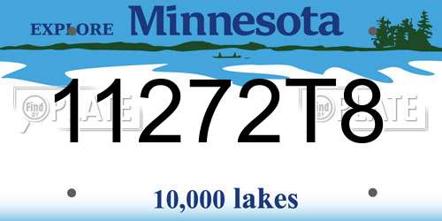11272T8 Minnesota License Plate