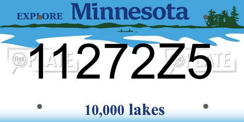 11272Z5 Minnesota License Plate