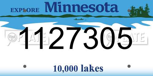 1127305 Minnesota License Plate