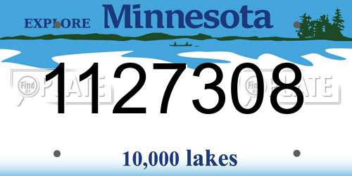 1127308 Minnesota License Plate