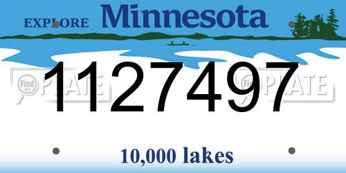 1127497 Minnesota License Plate