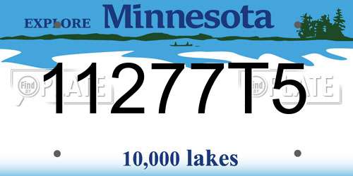 11277T5 Minnesota License Plate