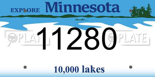11280 Minnesota License Plate