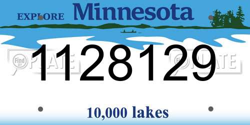 1128129 Minnesota License Plate