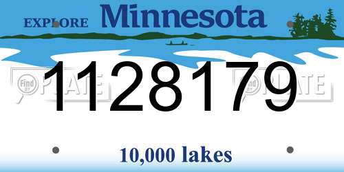 1128179 Minnesota License Plate