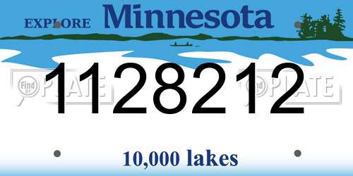1128212 Minnesota License Plate