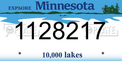 1128217 Minnesota License Plate