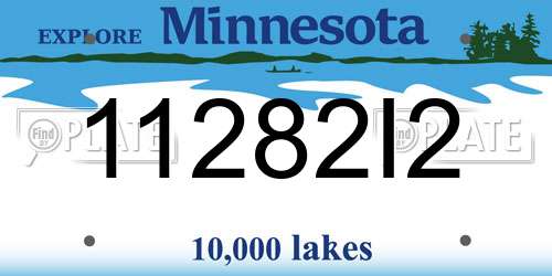 11282I2 Minnesota License Plate