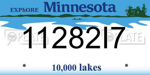 11282I7 Minnesota License Plate