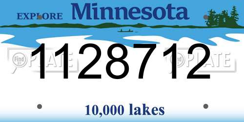 1128712 Minnesota License Plate