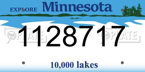 1128717 Minnesota License Plate