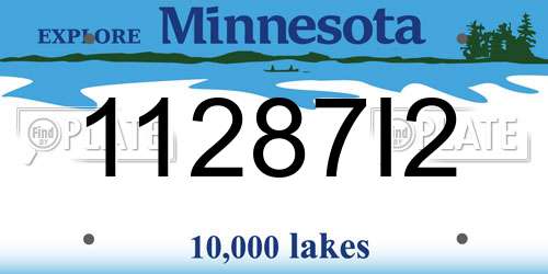 11287I2 Minnesota License Plate