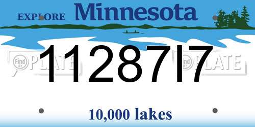 11287I7 Minnesota License Plate