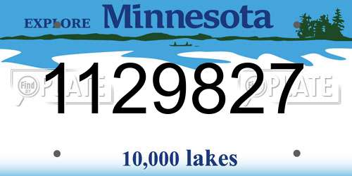 1129827 Minnesota License Plate