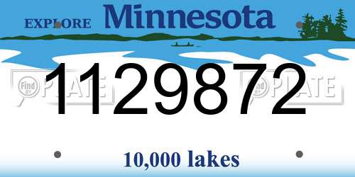 1129872 Minnesota License Plate