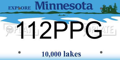 112PPG Minnesota License Plate