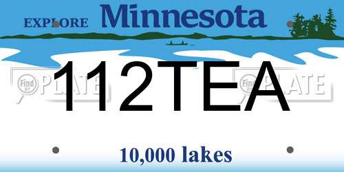 112TEA Minnesota License Plate