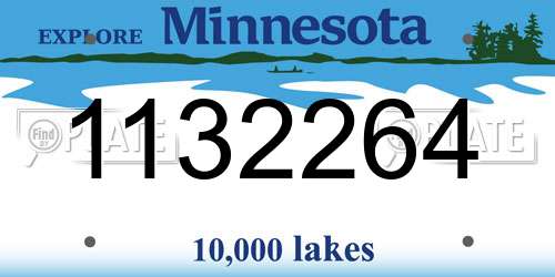 1132264 Minnesota License Plate