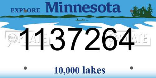 1137264 Minnesota License Plate