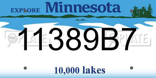 11389B7 Minnesota License Plate
