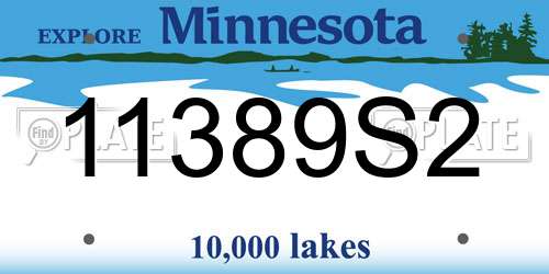 11389S2 Minnesota License Plate