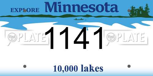 1141 Minnesota License Plate