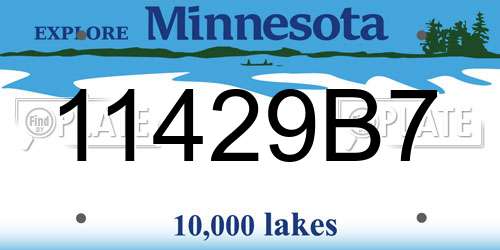 11429B7 Minnesota License Plate
