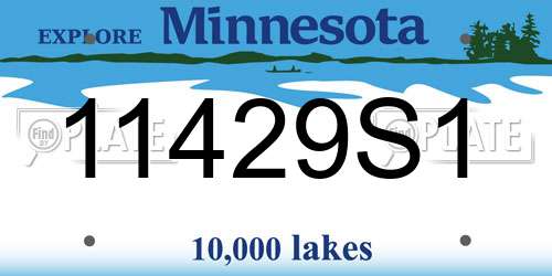 11429S1 Minnesota License Plate