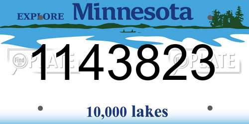 1143823 Minnesota License Plate