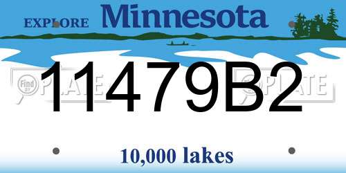 11479B2 Minnesota License Plate