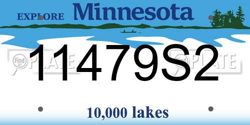 11479S2 Minnesota License Plate