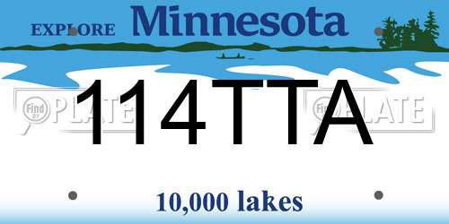 114TTA Minnesota License Plate