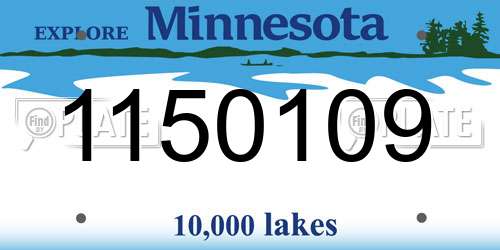 1150109 Minnesota License Plate