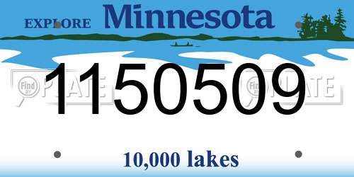 1150509 Minnesota License Plate