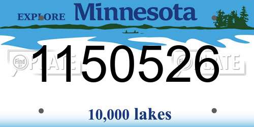 1150526 Minnesota License Plate