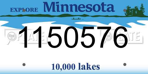 1150576 Minnesota License Plate