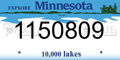 1150809 Minnesota License Plate