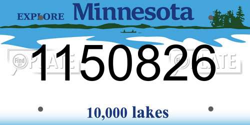 1150826 Minnesota License Plate